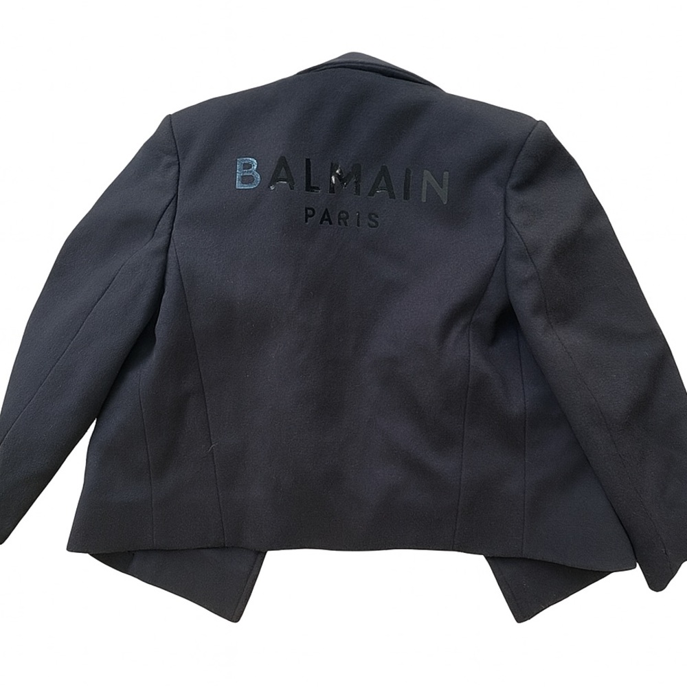 Authentic Balmain Paris children’s logo peacoat